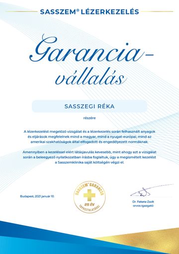 Milyen garanciát nyújt a Sasszemklinika?